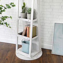 Load image into Gallery viewer, 360 Degree Swivel White Wash Full Length Mirror Locking Jewelry Armoire