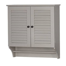 Load image into Gallery viewer, Wall Mounted Bathroom Cabinet with Shelves and Towel Bar in Taupe