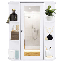 Load image into Gallery viewer, White Bathroom Wall Mounted Medicine Cabinet with Storage Shelves