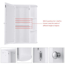 Load image into Gallery viewer, White Bathroom Wall Mounted Medicine Cabinet with Storage Shelves