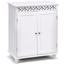 Load image into Gallery viewer, White Modern 2-Door Bathroom Storage Floor Cabinet