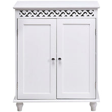 Load image into Gallery viewer, White Modern 2-Door Bathroom Storage Floor Cabinet