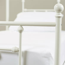 Load image into Gallery viewer, Twin size White Metal Platform Bed Frame with Headboard and Footboard