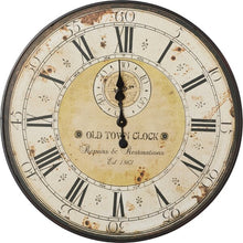 Load image into Gallery viewer, Vintage Oversized Distressed Metal Wall Clock