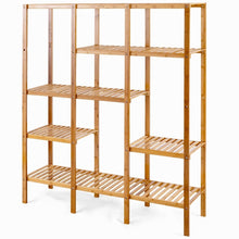 Load image into Gallery viewer, Eco-Friendly Bamboo 4-Shelf Bookcase Storage Rack