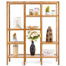 Load image into Gallery viewer, Eco-Friendly Bamboo 4-Shelf Bookcase Storage Rack