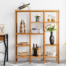 Load image into Gallery viewer, Eco-Friendly Bamboo 4-Shelf Bookcase Storage Rack
