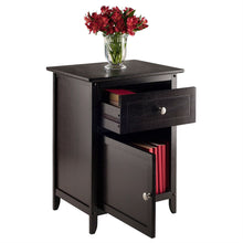 Load image into Gallery viewer, Espresso Wood End Table Nightstand Accent Table