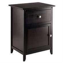 Load image into Gallery viewer, Espresso Wood End Table Nightstand Accent Table