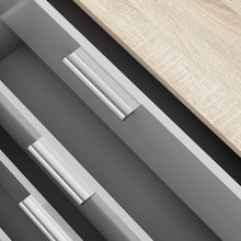 Load image into Gallery viewer, White Modern Bedroom 8-Drawer Double Dresser with Oak Finish Sides and Top