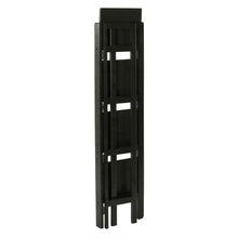 Load image into Gallery viewer, Black 4-Tier Shelf Folding Shelving Unit Bookcase Storage Shelves Tower