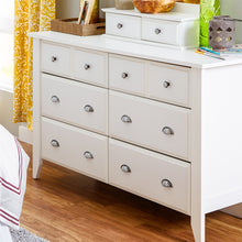 Load image into Gallery viewer, White 6-Drawer Dresser Traditional Design - Made in USA