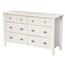 Load image into Gallery viewer, White 6-Drawer Dresser Traditional Design - Made in USA