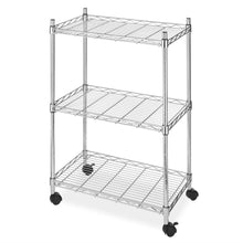 Load image into Gallery viewer, 3-Tier Metal Cart on Wheels for Kitchen Microwave Bathroom Garage