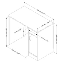 Load image into Gallery viewer, White Computer Desk - Great for Small Home Office Space