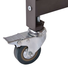Load image into Gallery viewer, Industrial Modern Steel Frame Wood Top Computer Desk with Locking Wheels