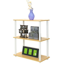 Load image into Gallery viewer, White and Beech Finish 3-Tier Bookcase