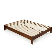 Load image into Gallery viewer, Full size Low Profile Solid Wood Platform Bed Frame in Espresso Finish