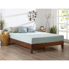 Load image into Gallery viewer, Full size Low Profile Solid Wood Platform Bed Frame in Espresso Finish