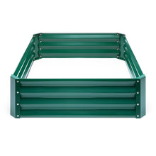 Load image into Gallery viewer, Green 4 ft x 3 ft Steel Rust Resistant Open Bottom Raised Garden Planter Bed
