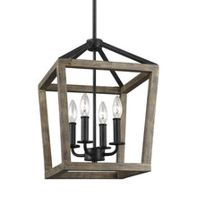 Load image into Gallery viewer, 4 Light Lantern Adjustable Dimmable Square/Rectangle Chandelier
