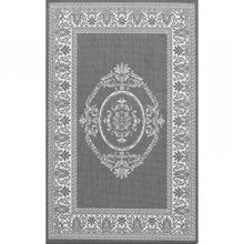 Load image into Gallery viewer, 5&#39;10 x 9&#39;2 Grey White Medallion Indoor Outdoor Area Rug
