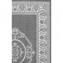 Load image into Gallery viewer, 5&#39;10 x 9&#39;2 Grey White Medallion Indoor Outdoor Area Rug
