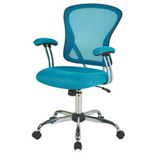 Load image into Gallery viewer, Blue High Back Mesh Office Chair with Padded Armrest

