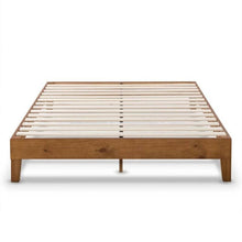 Load image into Gallery viewer, Full size Mid-Century Modern Solid Wood Platform Bed Frame in Natural
