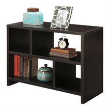 Load image into Gallery viewer, Modern 2-Shelf Bookcase Console Table in Espresso Wood Finish
