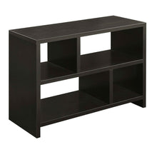 Load image into Gallery viewer, Modern 2-Shelf Bookcase Console Table in Espresso Wood Finish
