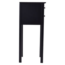 Load image into Gallery viewer, Elegant 2-Drawer End Table Nightstand Side Table in Black Wood Finish
