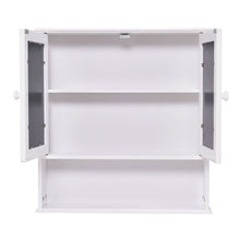Load image into Gallery viewer, Simple Bathroom Mirror Wall Cabinet in White Wood Finish 23 x 22 inch
