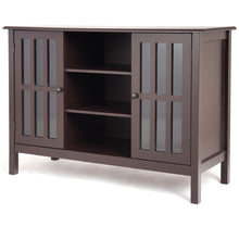 Load image into Gallery viewer, Brown Wood 43-inch TV Stand Storage Cabinet Console Table
