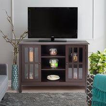 Load image into Gallery viewer, Brown Wood 43-inch TV Stand Storage Cabinet Console Table

