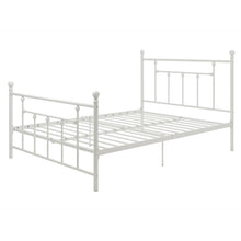 Load image into Gallery viewer, Full White Metal Platform Bed Frame with Headboard and Footboard
