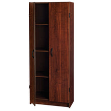 Load image into Gallery viewer, Wardrobe Cabinet with Shelves in Dark Cherry Wood Finish Bedroom Kitchen or Bathroom
