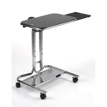 Load image into Gallery viewer, Clear Glass Top Mobile Laptop Computer Cart Desk with Mouse Pad
