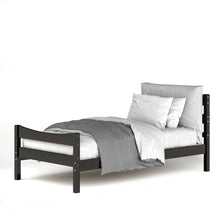 Load image into Gallery viewer, Twin size Farmhouse Style Pine Wood Platform Bed Frame in Espresso
