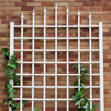 Load image into Gallery viewer, 8 Ft Wall Mounted Trellis in White Vinyl - Made in USA
