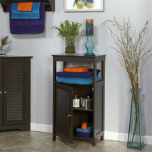 Load image into Gallery viewer, Modern Bathroom Floor Cabinet Free Standing Storage Unit in Espresso Wood Finish
