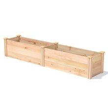 Load image into Gallery viewer, 16 in x 96 in Sturdy FarmHouse Narrow Cedar Wood Raised Garden Bed - Made in USA
