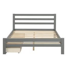 Load image into Gallery viewer, Full size Gray Low Profile 2 Drawer Storage Platform Bed
