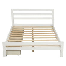 Load image into Gallery viewer, Full size White Low Profile 2 Drawer Storage Platform Bed
