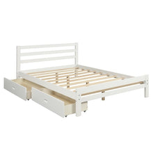 Load image into Gallery viewer, Full size White Low Profile 2 Drawer Storage Platform Bed
