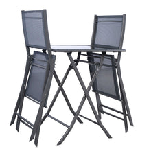 Load image into Gallery viewer, Outdoor 3-Piece Patio Furniture Folding Table Chair Set

