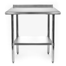 Load image into Gallery viewer, Heavy Duty 30 x 24 inch Stainless Steel Restaurant Kitchen Prep Work Table with Backsplash
