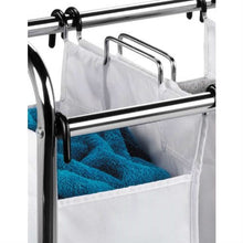 Load image into Gallery viewer, Heavy Duty Commercial Grade Laundry Sorter Hamper Cart in White Chrome
