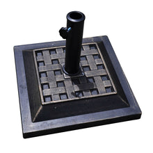 Load image into Gallery viewer, Bronze Finish Square Heavy Duty Outdoor Umbrella Stand Base
