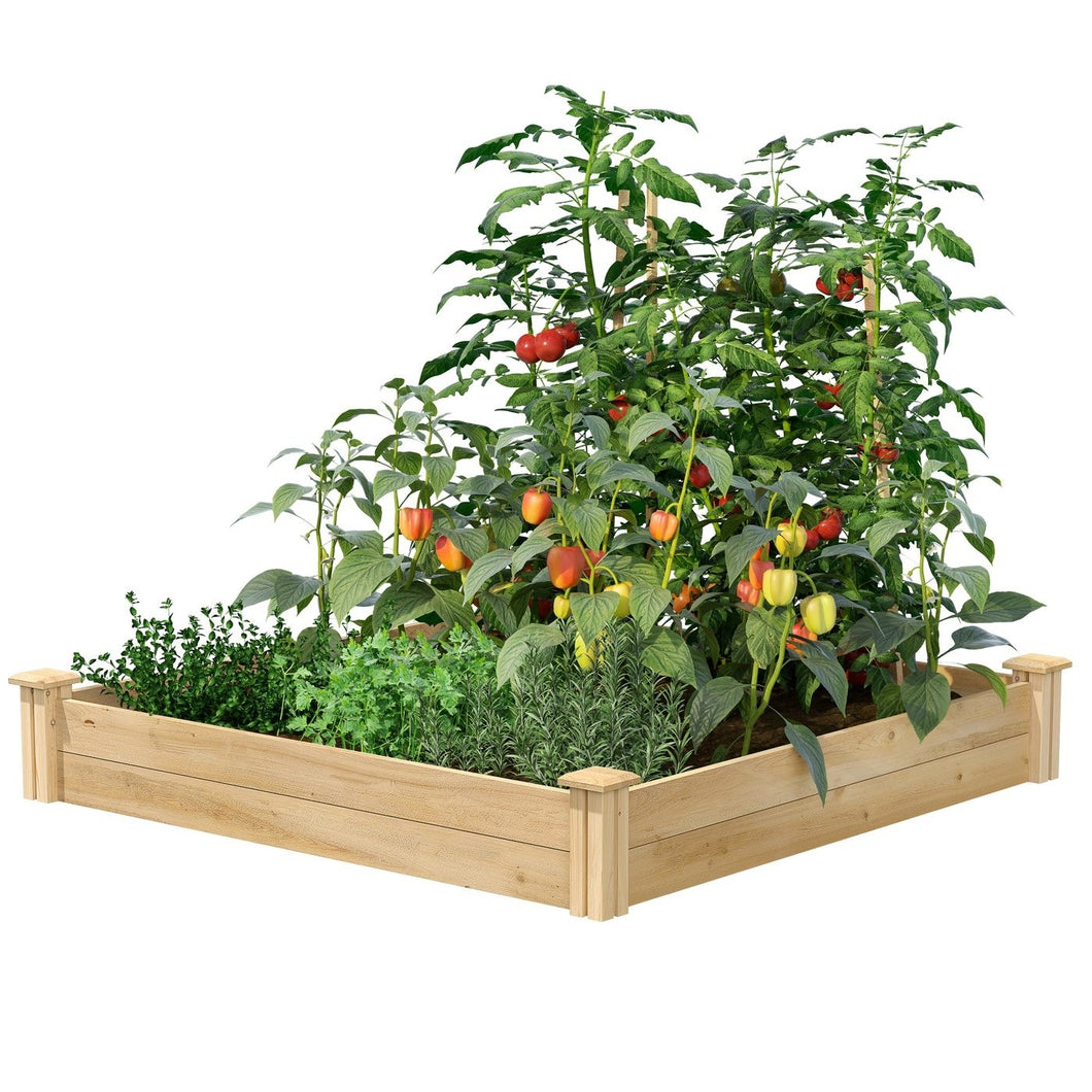 4 ft x 4 ft Cedar Wood Raised Garden Bed - Made in USA